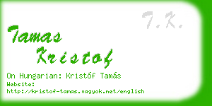 tamas kristof business card